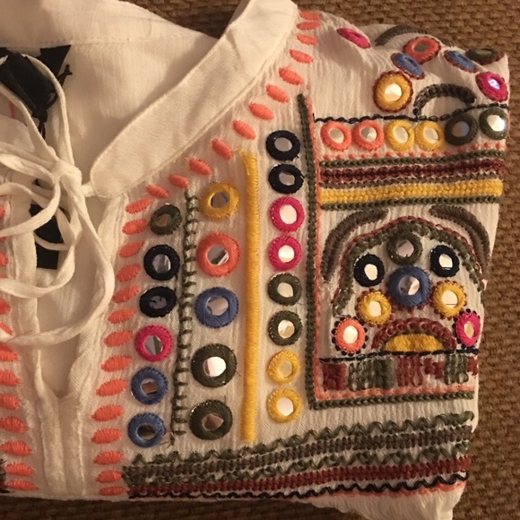 Intro PLUS Mirrored Pheasant 3/4 Sleeve Sz 1X - Picture 5 of 5